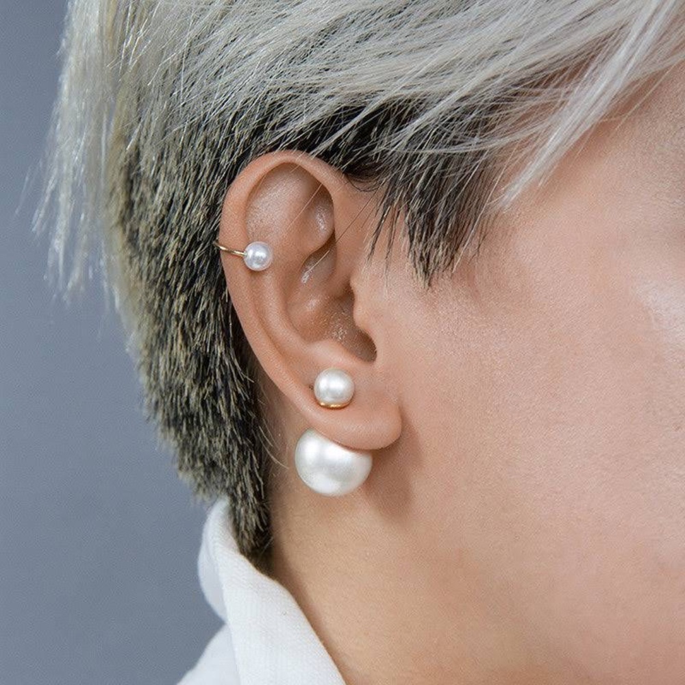 NWT Maison Miru Equilibrium Reversible Pearl Earrings - Picture 3 of 6